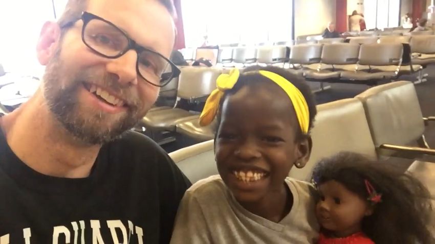 Mata gets ready to return home to Uganda.