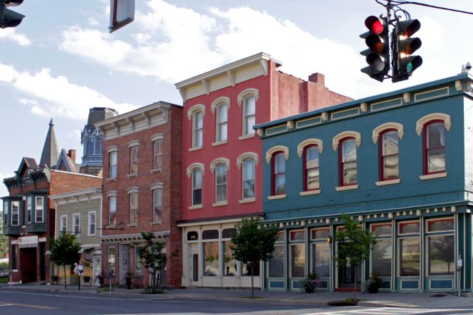 <strong>Catskill, NY: </strong>Main Street in the town of Catskill, which was home to Hudson River school founding painter Thomas Cole.