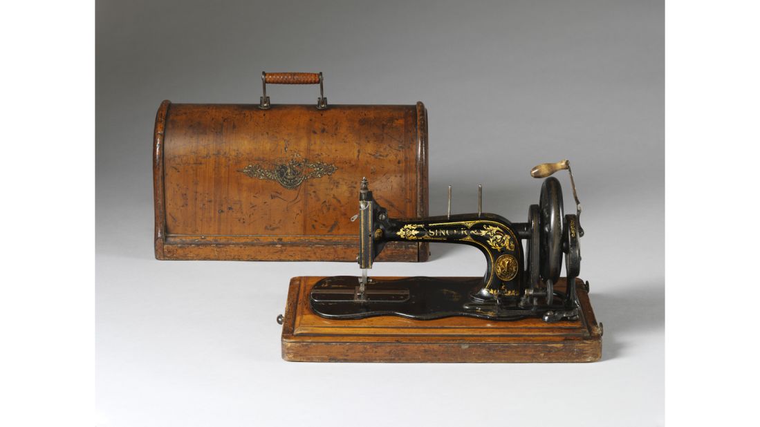 The invention of the rotary veneer cutter in the 19th century meant plywood was used ubiquitously throughout the Victorian home, such as this Singer sewing machine with molded plywood cover from 1888.