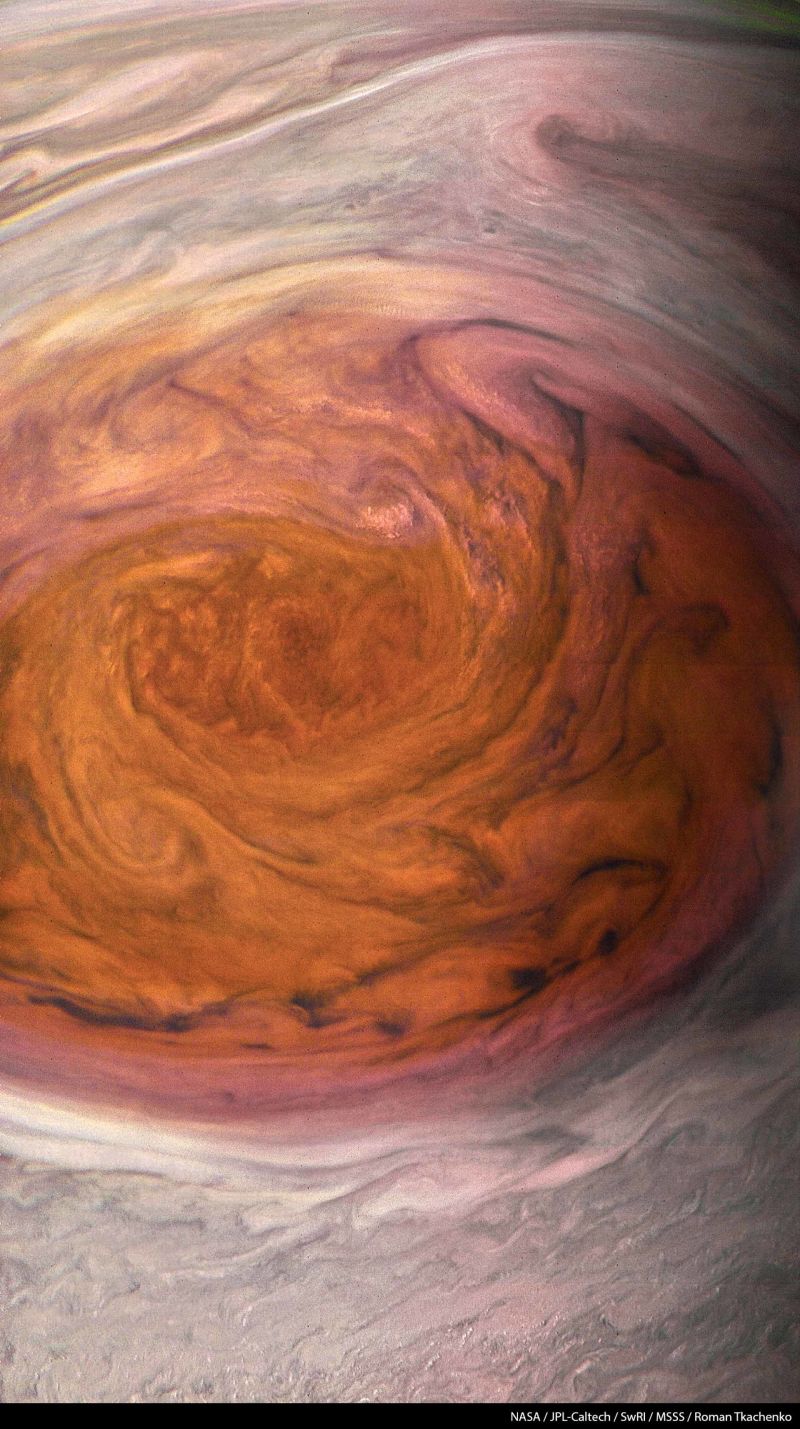 NASA’s Juno Spacecraft Captures Eerie Lightning on Jupiter’s North Pole