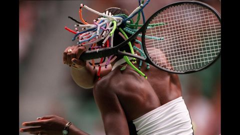 Venus hits a forehand during the Australian Open in January 1999. She advanced to the quarterfinals that year, but her breakthrough would come soon.