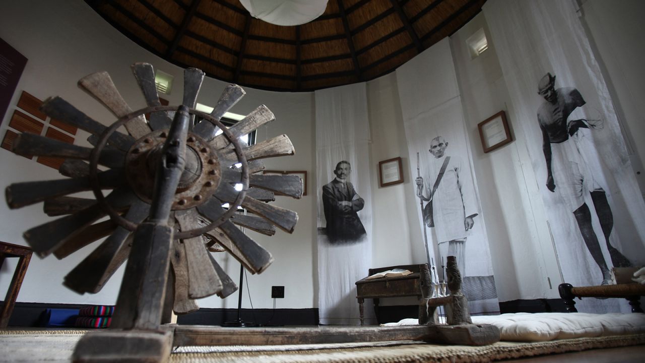 The house where Mahatma Gandhi once lived is now a guest house and museum.