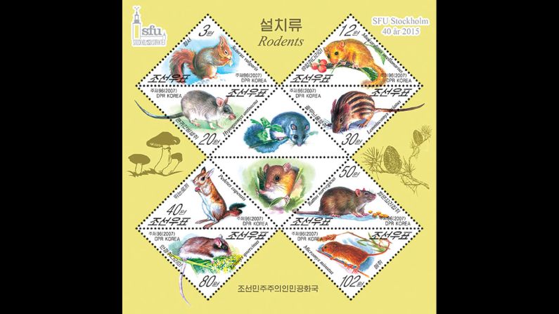 Stamps depicting animals -- like this selection of rodents -- are largely aimed at overseas collectors. 
