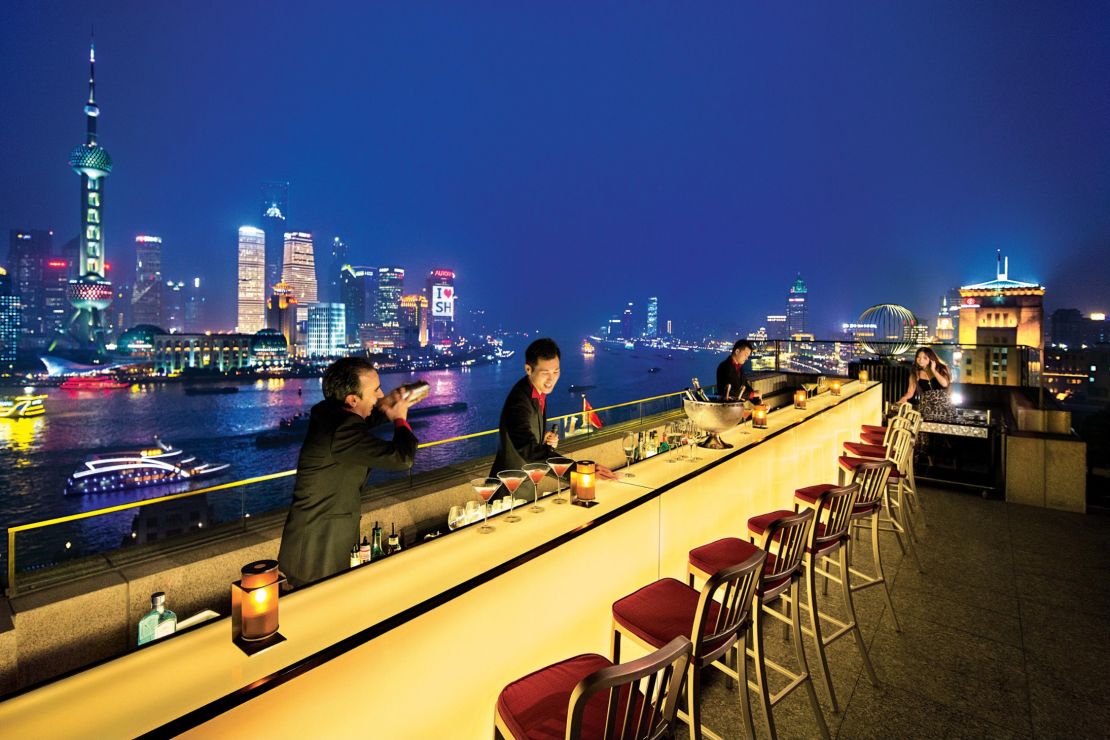 The Peninsula's Michelin-starred Sir Elly's restaurant offers spectacular Shanghai views.