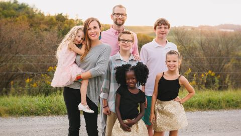 Mata, as she is known, became part of Jessica and Adam Davis' family, along with their daughters Abby, left, and Taylor and sons Owen, center, and Isaac.<br />