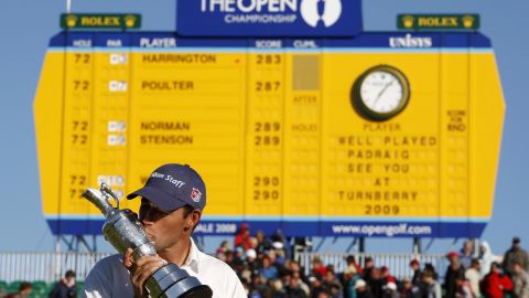 Padraig Harrington won back-to-back Open titles with victory at Royal Birkdale in 2008.
