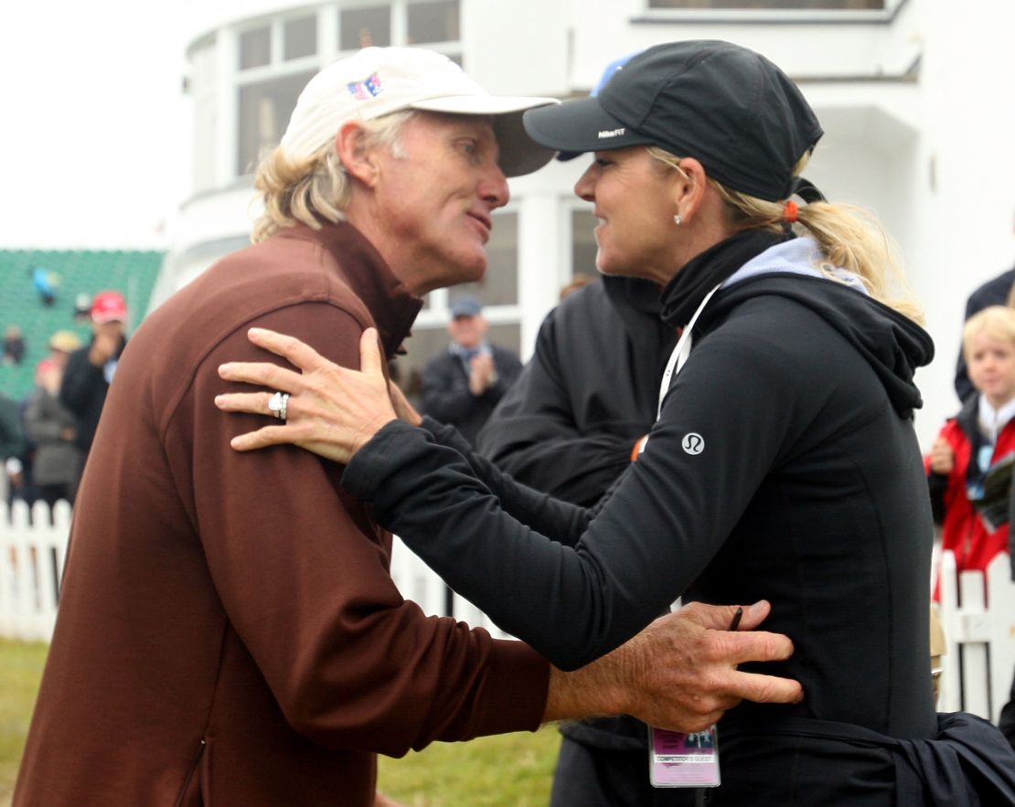 Greg Norman led the Open at the age of 53 in 2008, while on honeymoon with tennis great Chris Evert.