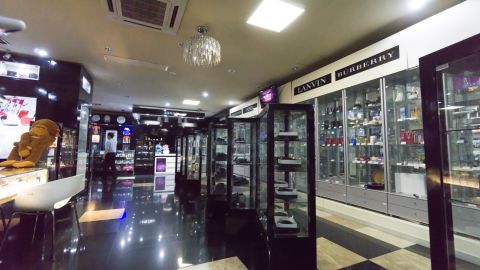 Luxury goods can be seen on sale at one North Korean store in this photo supplied by NK Pro/NK News.