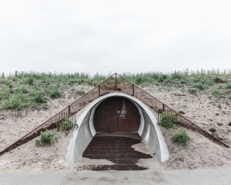 The new museum is partly underground, and connects to the former Nazi bunker through subterranean corridors. 