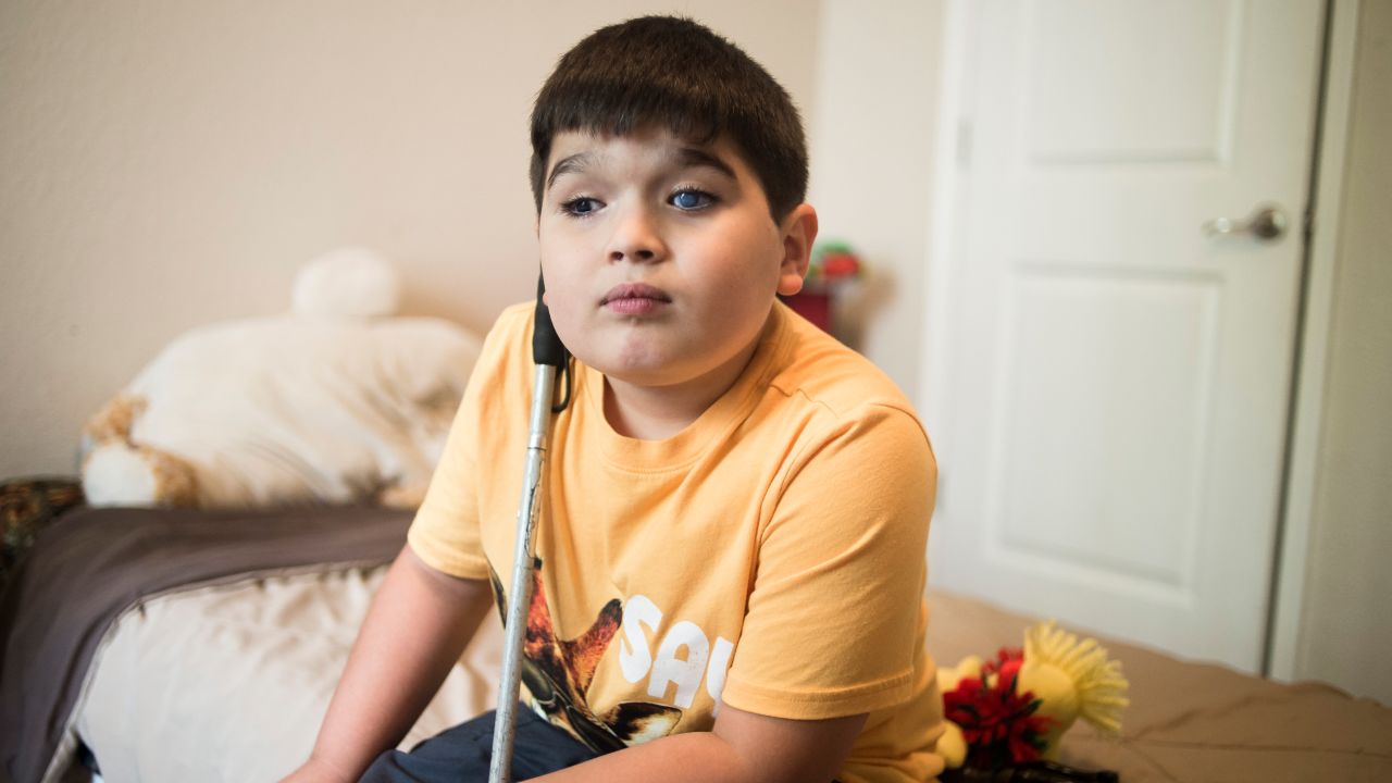Aref Shabaneh lost his Children's Medical Services coverage when his mother told the state he didn't have limitations. "Aref wants to do everything by himself," she said.