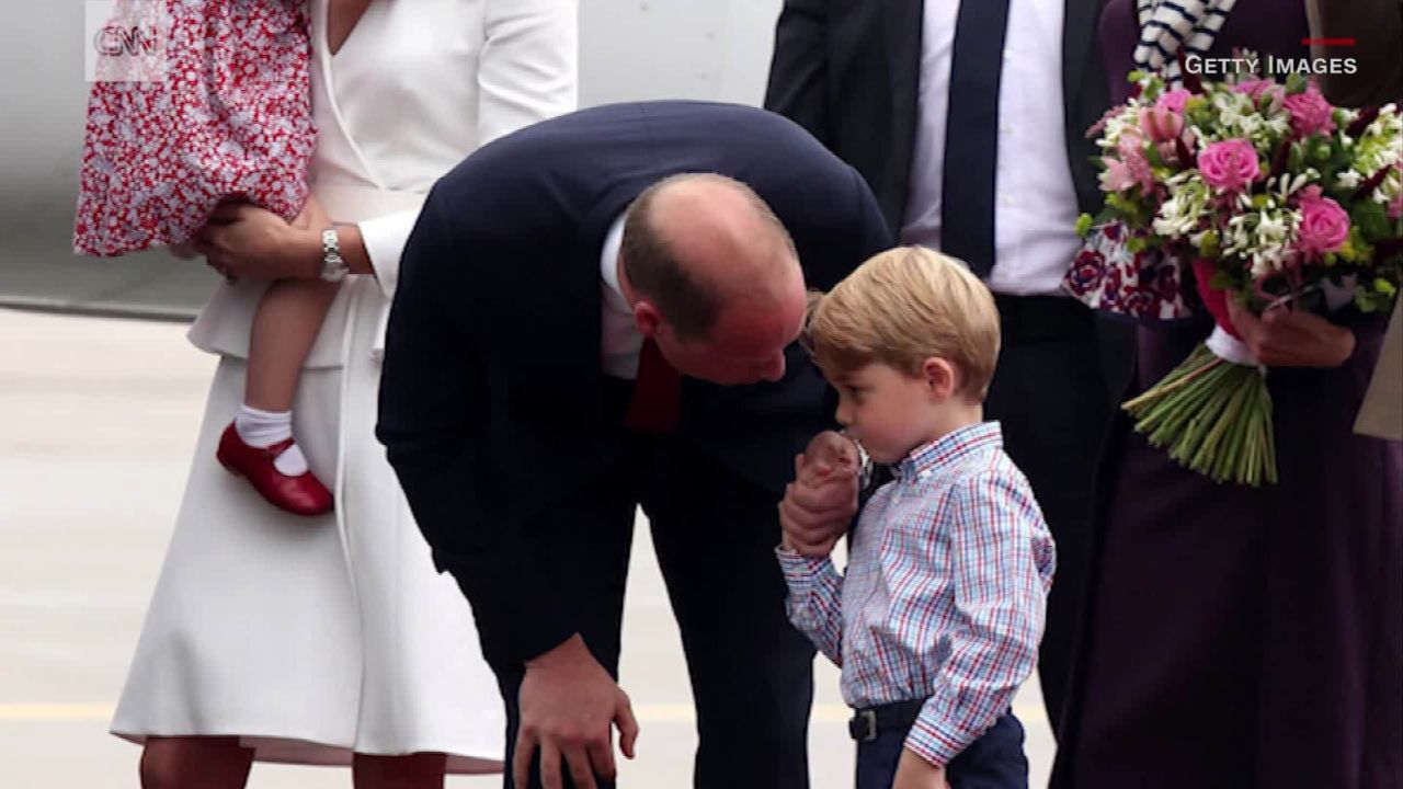 Prince George hesitant to deplane in Poland