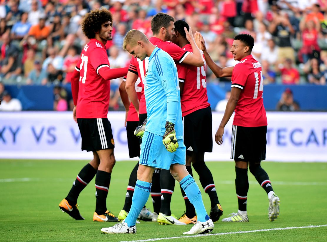 LA Galaxy were beaten 5-2 by Manchester United in a friendly on July 15.