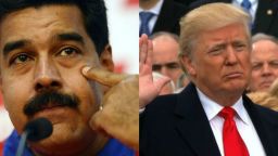 Venezuelan President Nicolas Maduro and US President  Donald Trump