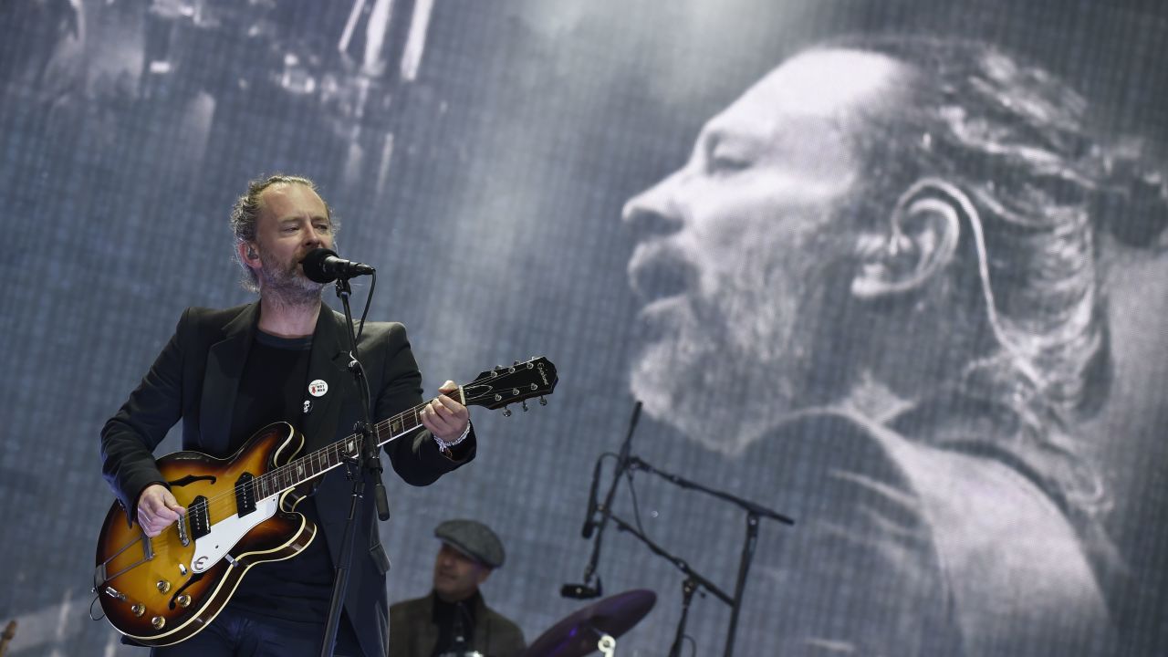 Radiohead on the main stage at the 2017 TRNSMT music festival in Glasgow.