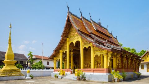 Wat Sene Souk Haram (Wat Sen) buddhist temple, Luang Prabang, Louangphabang Province, Laos.