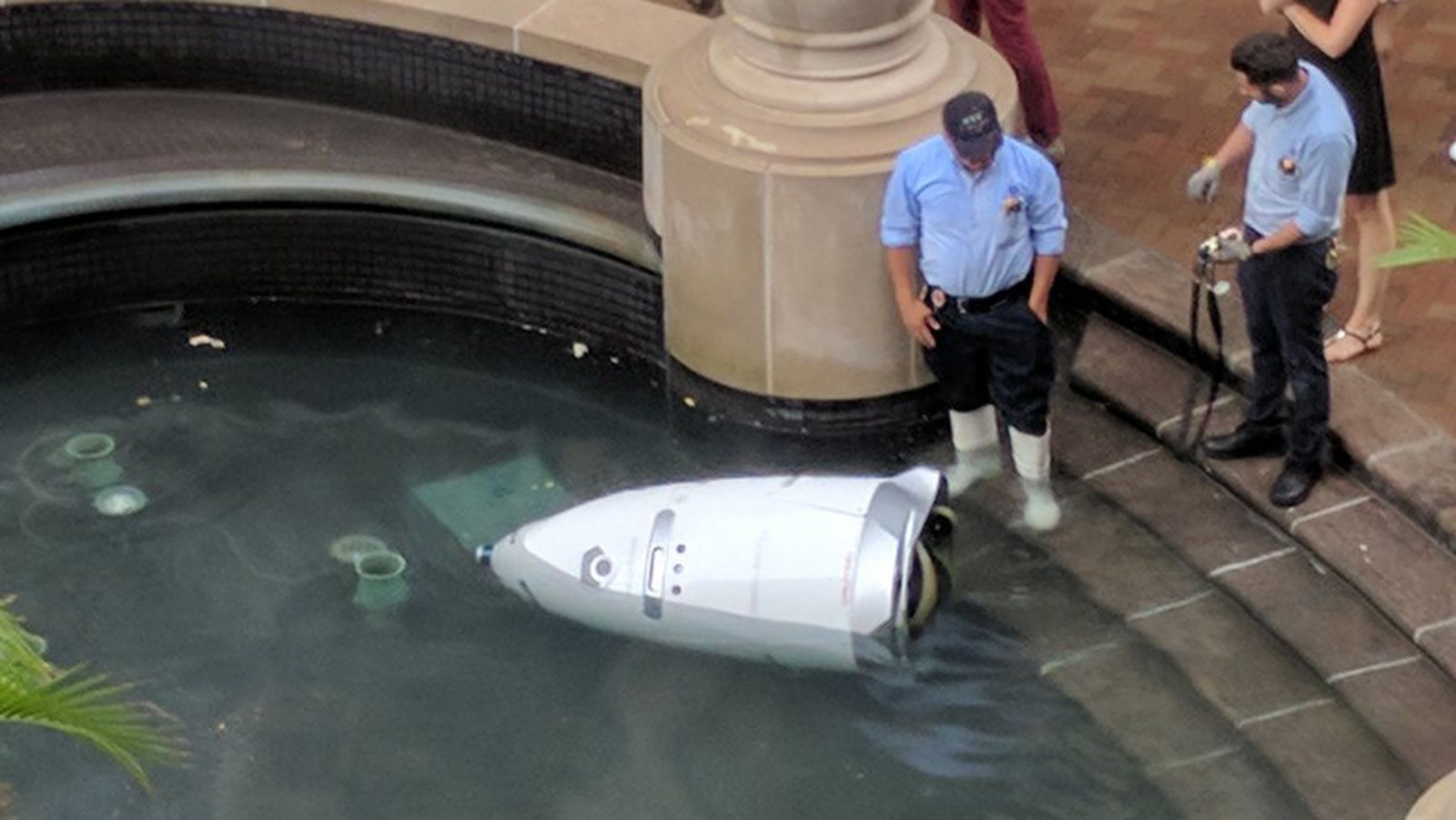 Security robot 'in critical condition' nearly drowning on the job | CNN