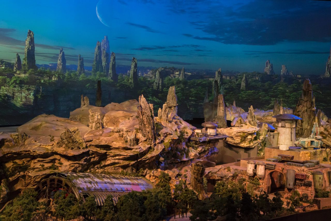 <strong>Disneyland dreams:</strong> The hotel will be part of the new Star Wars: Galaxy's Edge Disney World expansion in Orlando. At D23 Expo 2017, Disney showcased a detailed model of Galaxy's Edge, pictured here.