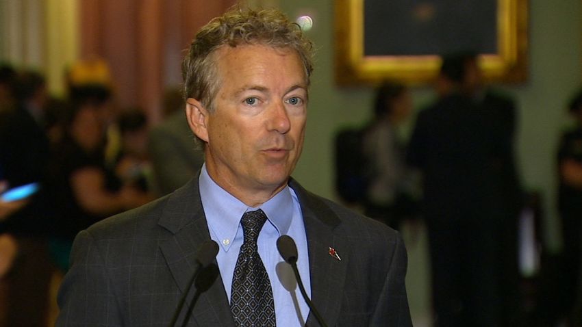 Sen. Rand Paul speaks on Capitol Hill. 