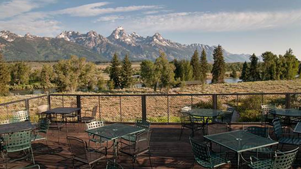 <strong>Dornan's Resort in Jackson, Wyoming: </strong>With magnificent views of the Grand Tetons, The Pizza & Pasta Co. rooftop at Dornan's Resort offers the most stunning backdrops for Monday's solar eclipse in Jackson, Wyoming.