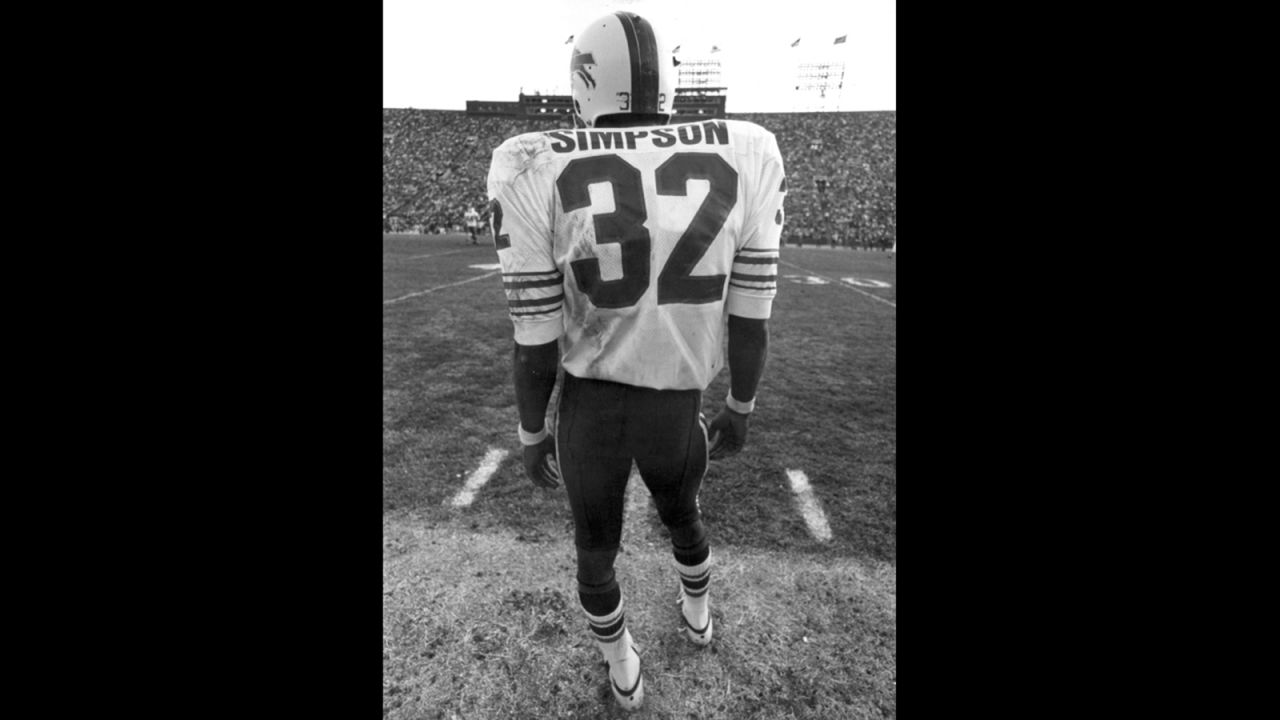 Simpson, pictured in 1974, was a running back for the Buffalo Bills from 1969 to 1977. 