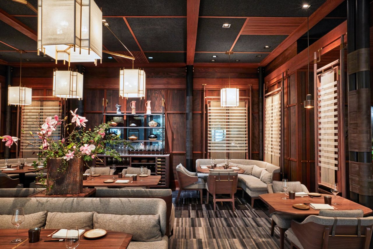 The welcoming dining room showcases Singlethread's culinary offerings.