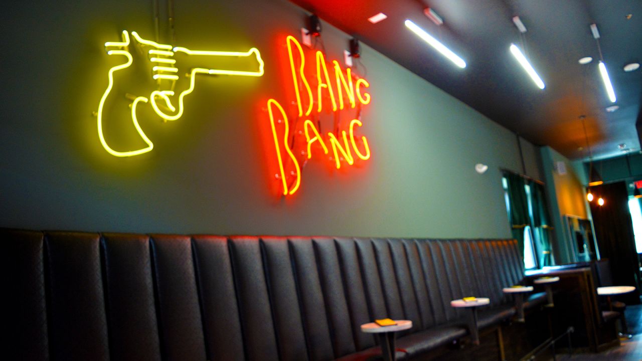 <strong>Bang Bang:</strong> When you walk in, your eyes will immediately be drawn to the neon "Bang Bang" sign on the left hand side of the bar.