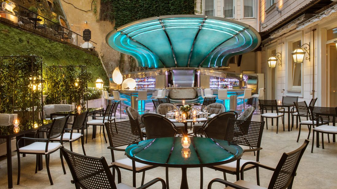 <strong>Palm Court -- Hotel Hassler: </strong>Palm Court at the Hotel Hassler is a romantic garden restaurant with ivy-clad stone walls as well as a spaceship-like bar.