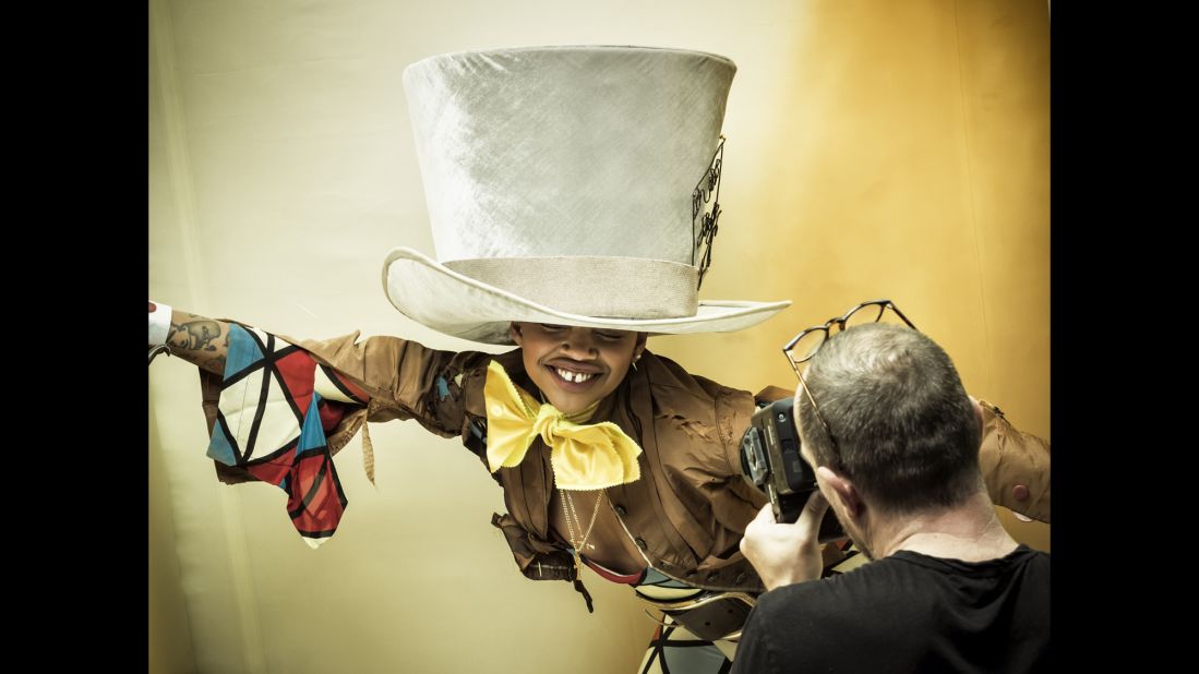 The 2018 Pirelli calendar featured an all black cast recreating "Alice in Wonderland" illustrations. Model Slick Woods poses as the Mad Hatter for photographer Tim Walker. 
