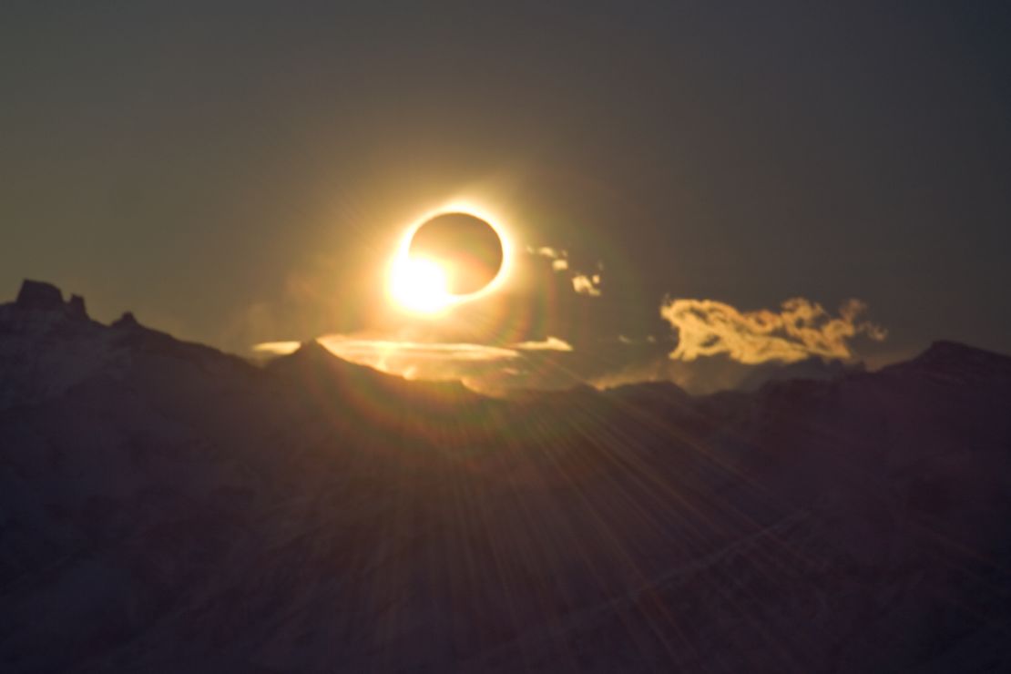 Filmmaker David Makepeace captures a total solar eclipse during a 2010 trip to Patagonia.