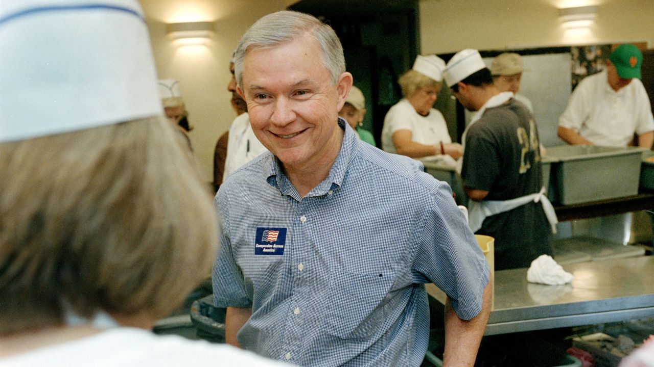 Sessions checks in on some Alabama delegates to the 2004 GOP presidential nominating convention in New York. The delegates took time out from the convention to volunteer at the Holy Apostle Soup Kitchen. 