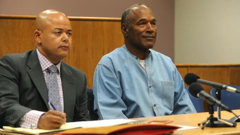 Jul 20, 2017; Lovelock, NV, USA; O.J. Simpson attends a parole hearing at Lovelock Correctional Center. Simpson is serving a nine to 33 year prison term for a 2007 armed robbery and kidnapping conviction. Mandatory Credit: Jason Bean/Reno Gazette-Journal-Pool Photo via USA TODAY NETWORK
