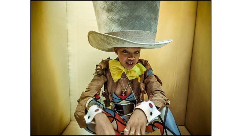 Photographer Tim Walker has brought together an all-black cast for the 2018 Pirelli calendar. Model Slick Woods poses as the Mad Hatter. 