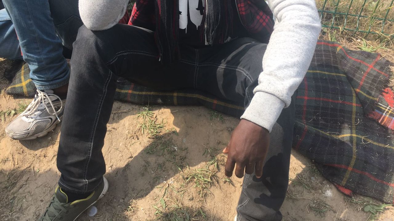 Patrick, 21, is living rough in Calais after the closure of the city's Jungle migrant and refugee camp.