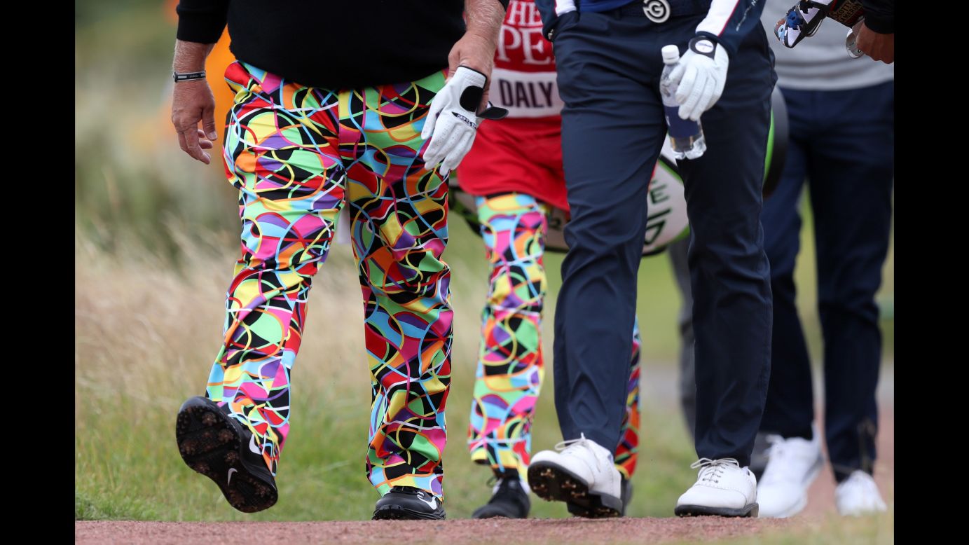 Loudmouth Golf Pants - John Daly Lions Yellow at