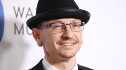 Chester Bennington arrives at Warner Music Group's Annual GRAMMY Celebration held at Milk Studios on February 12 in Hollywood, California.  