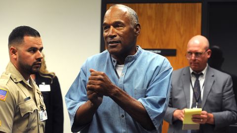O.J. Simpson reacts after learning he was granted parole at Lovelock Correctional Center on Thursday, July 20, in Lovelock, Nevada. Simpson is serving a nine-to-33-year prison term for a 2007 armed robbery and kidnapping conviction. Click through the gallery to see moments from the notable life of the former football and media star. 