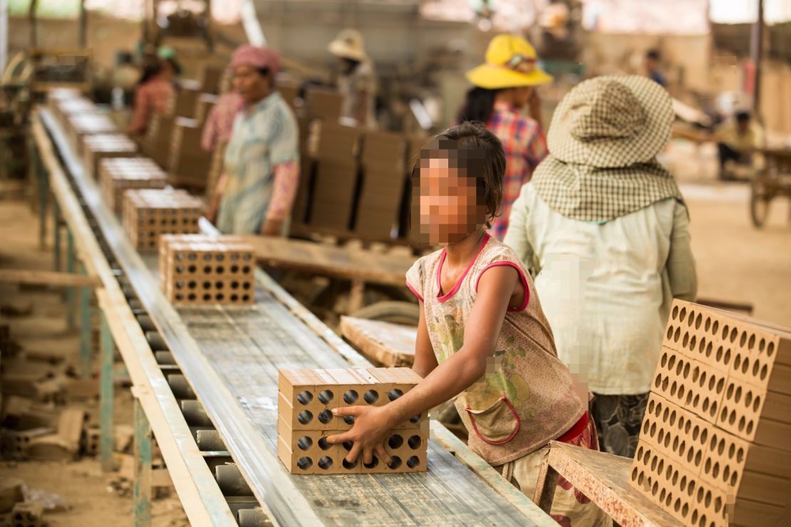 At brick factories outside of Phnom Penh, CNN saw children involved in the brick-making process.