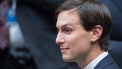 Jared Kushner, son-in-law and senior adviser to US President Donald Trump, looks on during a meeting between Trump and Republican congressional leaders in the Roosevelt Room at the White House in Washington, DC, on June 6, 2017. (NICHOLAS KAMM/AFP/Getty Images)
