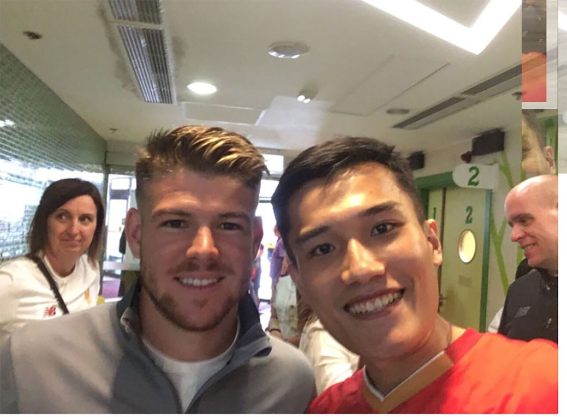 ...  and Liverpool's Spanish defender Alberto Moreno.