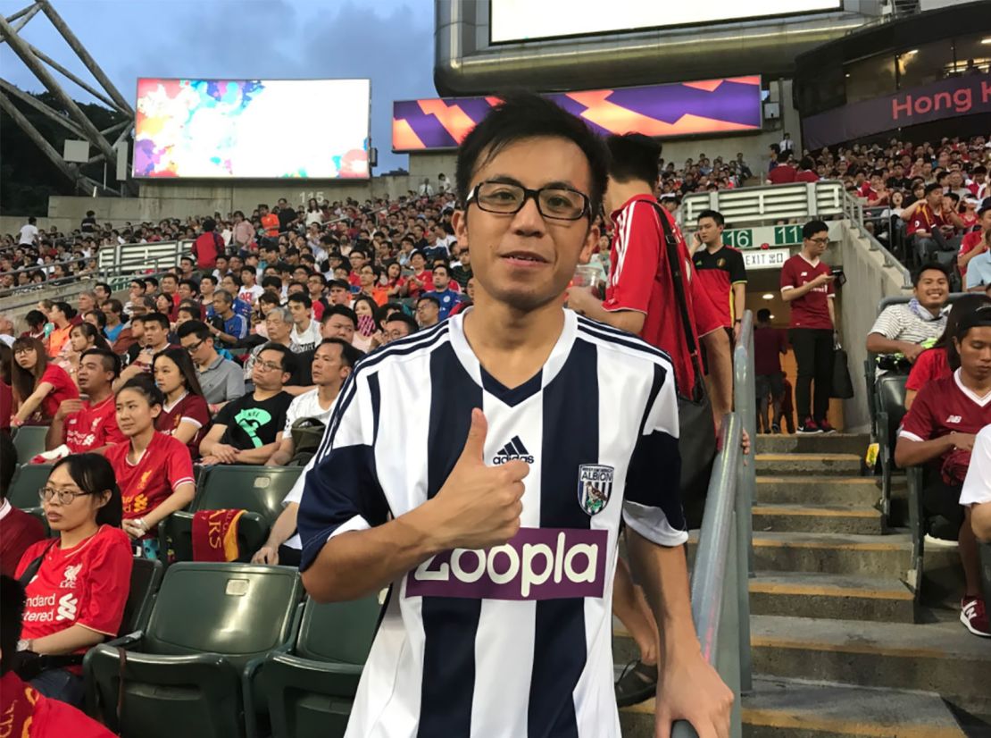 West Brom fan Aaron Yu. The club has a "special place in his heart," he says.