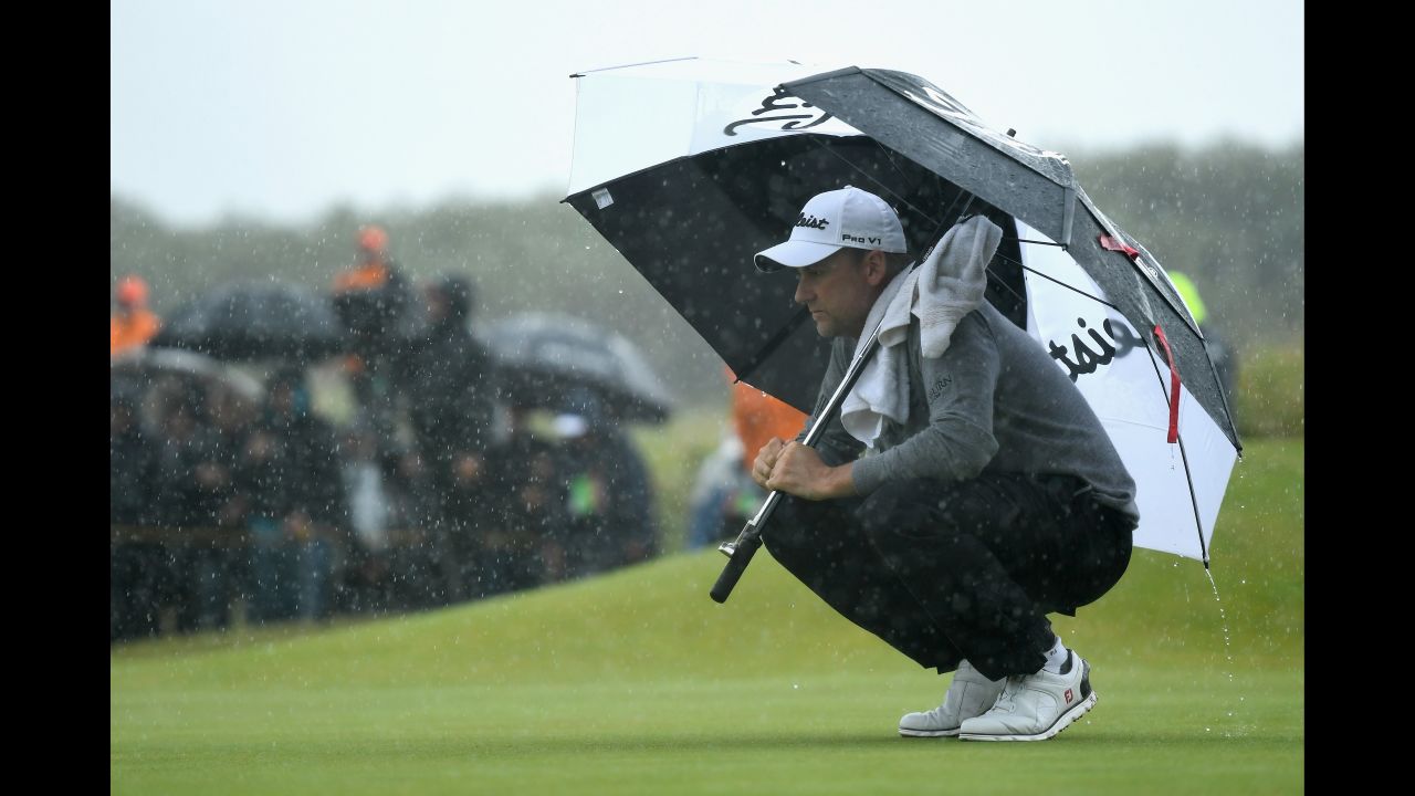 England's Ian Poulter was second at Royal Birkdale in 2008 and ended in a tie for third at halfway Friday.