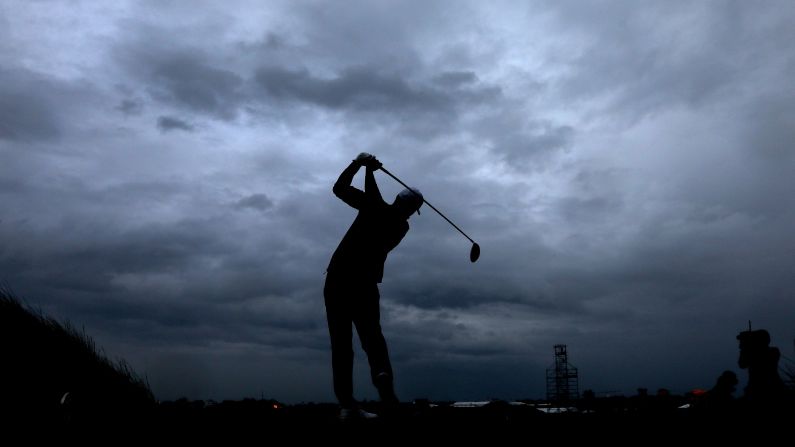 Koepka played in the worst of the afternoon rain but finished in a tie for third.