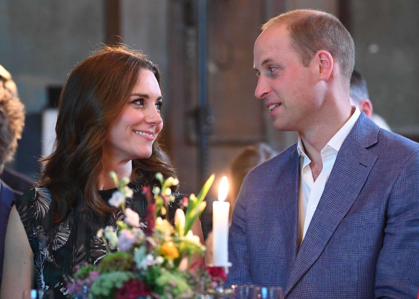 William and Catherine attend a reception at Claerchens Ballhaus dance hall in Berlin on Thursday, July 20.