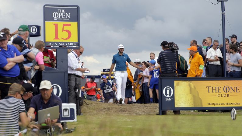 World No.1 Dustin Johnson shot 64, the second lowest round of the day, but still found himself eight adrift after two lackluster opening rounds.