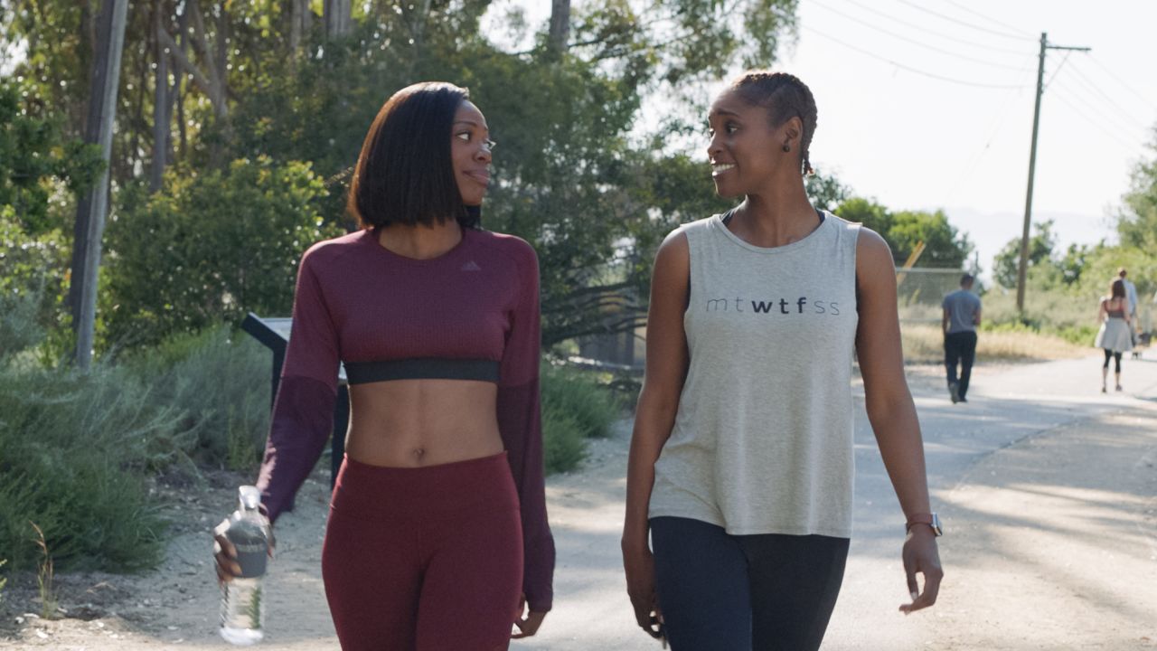 Yvonne Orji as Molly Carter (L) and Issa Rae as Issa Dee.
