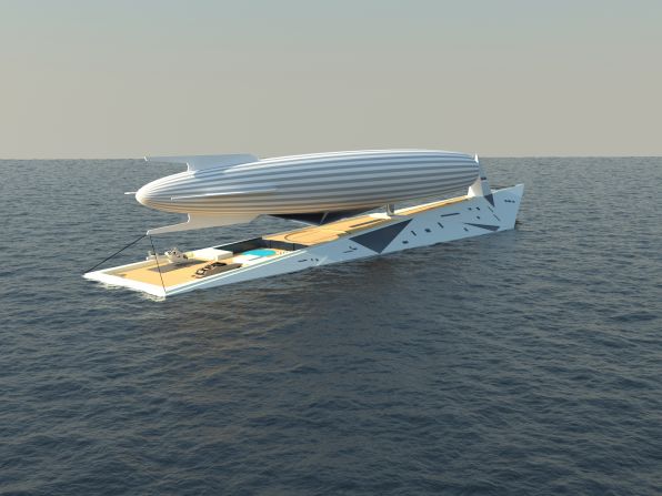 The brainchild of Monaco-based artist George Lucian, Dare to Dream affords sufficient space for an airship to land on deck.