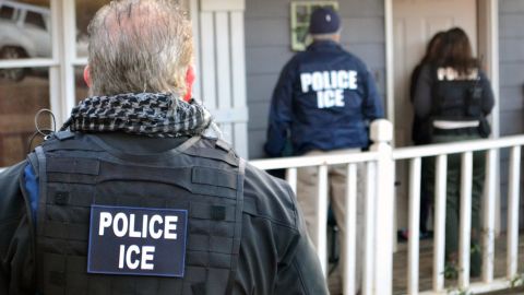 Foreign nationals during a targeted enforcement operation conducted by U.S. Immigration and Customs Enforcement (ICE) aimed at immigration fugitives, re-entrants and at-large criminal aliens February 9, 2017 in Atlanta, Georgia.  