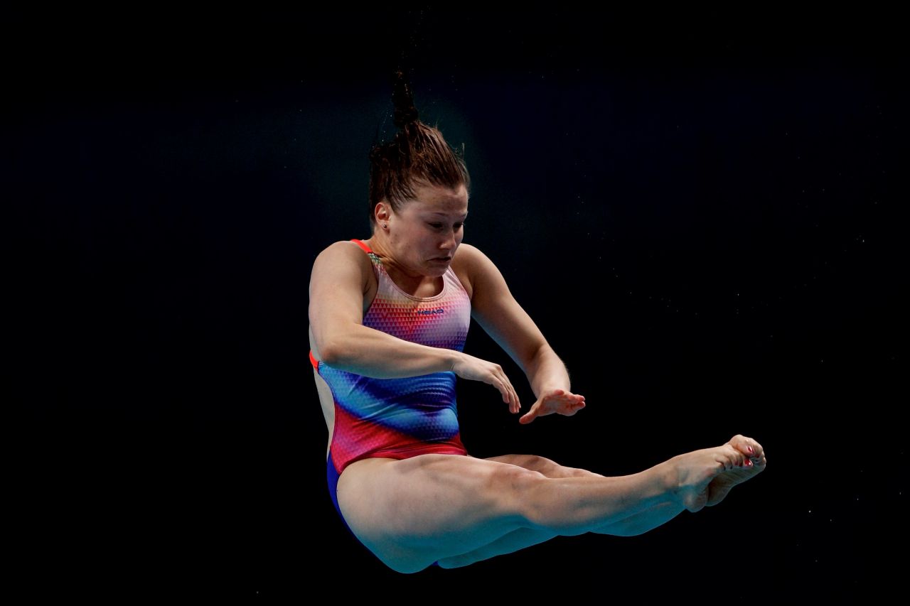 A new swimming and diving arena -- the Dagaly Budapest Aquatics Complex --<strong> </strong>was opened on the eastern bank of the Danube ahead of the championships. Tina Punzel of Germany (pictured) finished sixth in the women's 1M final.