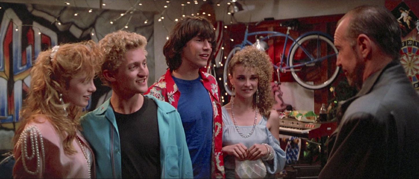 <strong>"Bill & Ted's Excellent Adventure": </strong>A pair of teens use a time machine to try and prepare for a historical presentation. <strong>(Amazon Prime, Hulu)</strong>  