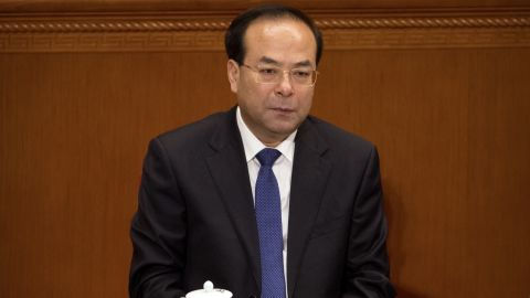 Then-party secretary of Chongqing, Sun Zhengcai, attends a plenary session of China's National People's Congress (NPC) in Beijing in March.